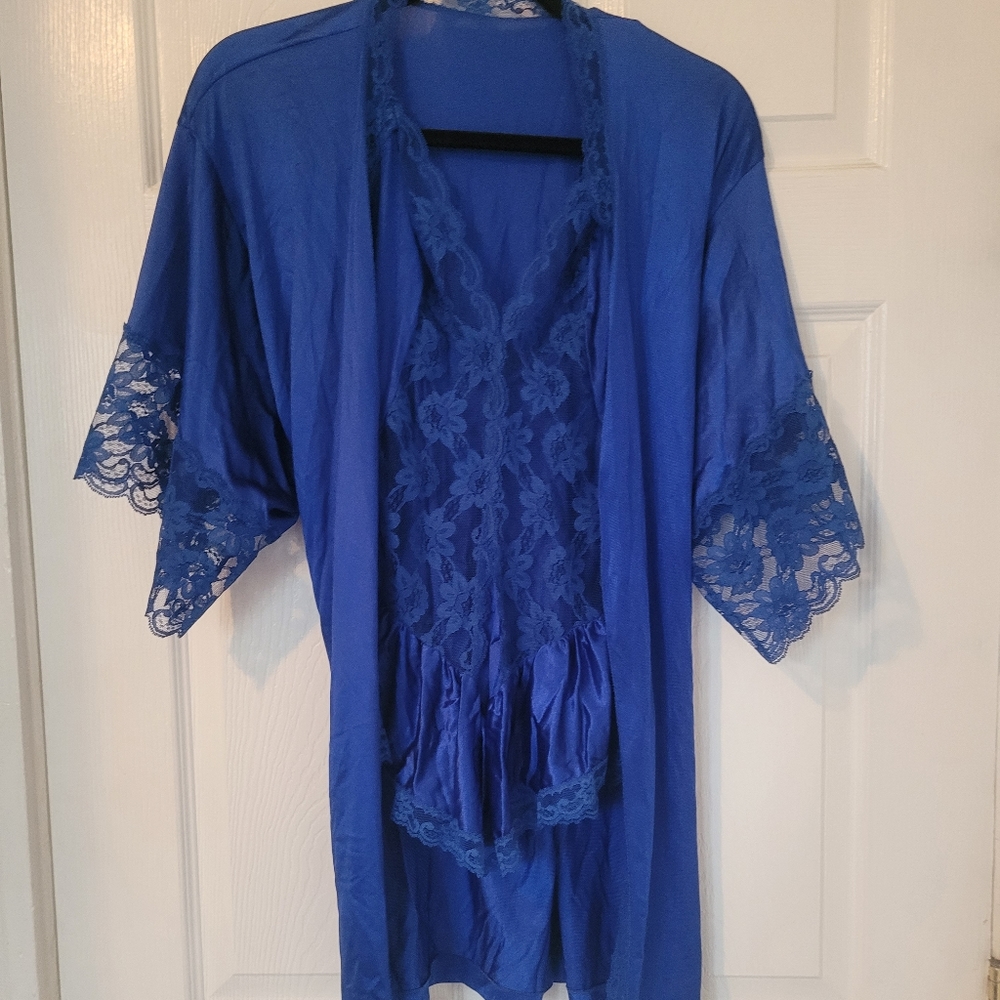 Vintage Robe and Teddy Lingerie